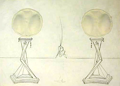Salvador Dali - Dix Recettes d'Immortalite - L'Immortalite de Castor et Pollux - etching